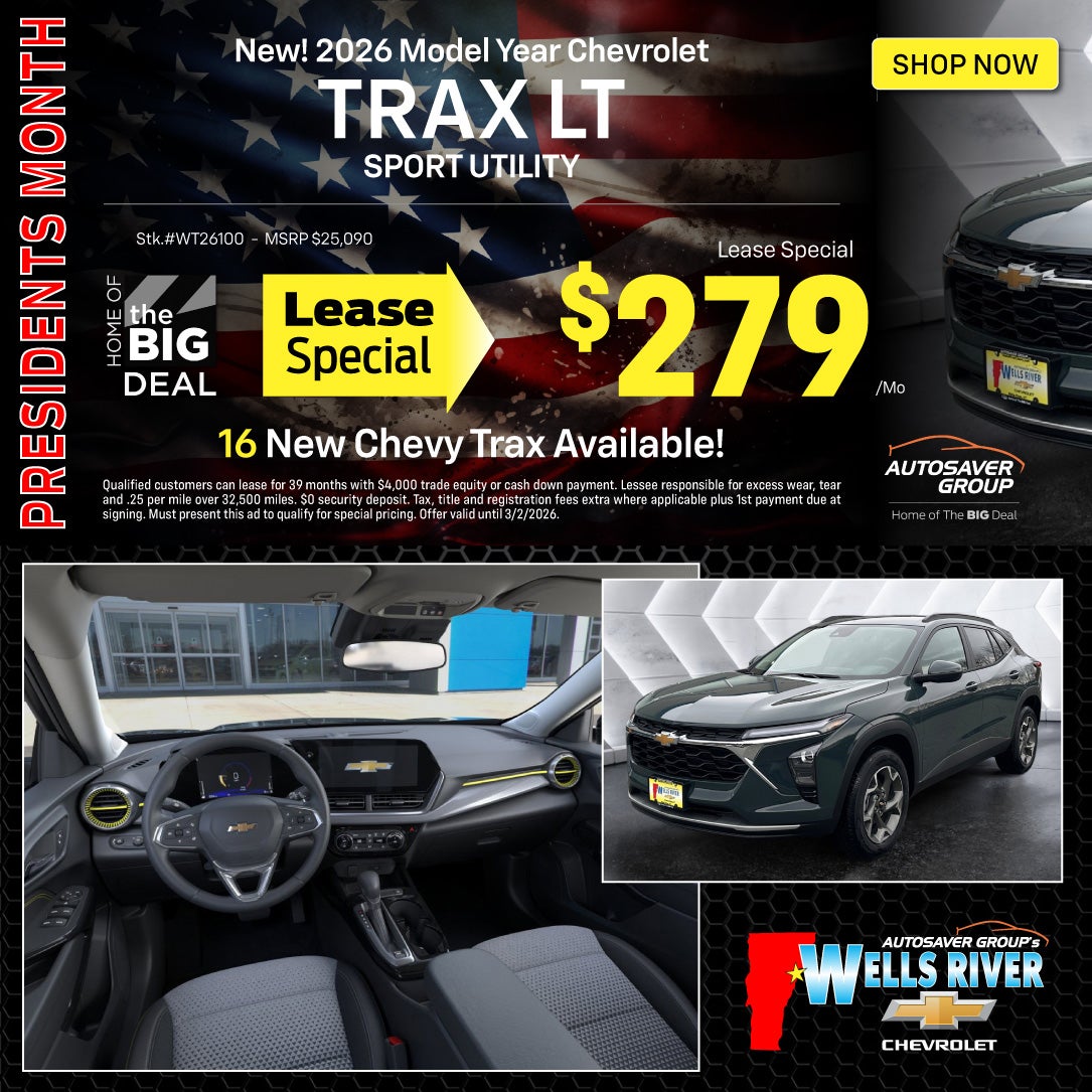 SHOP NEW CHEVROLET DEALS NEAR WELLS RIVER, VT