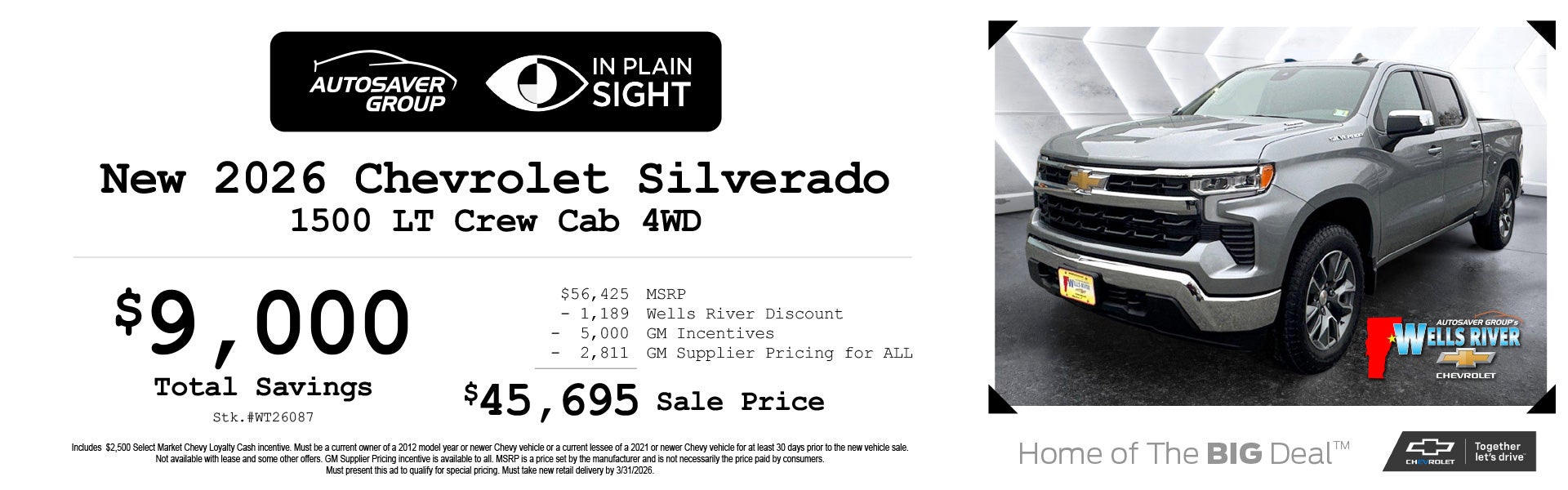 SHOP NEW CHEVROLET DEALS NEAR WELLS RIVER, VT